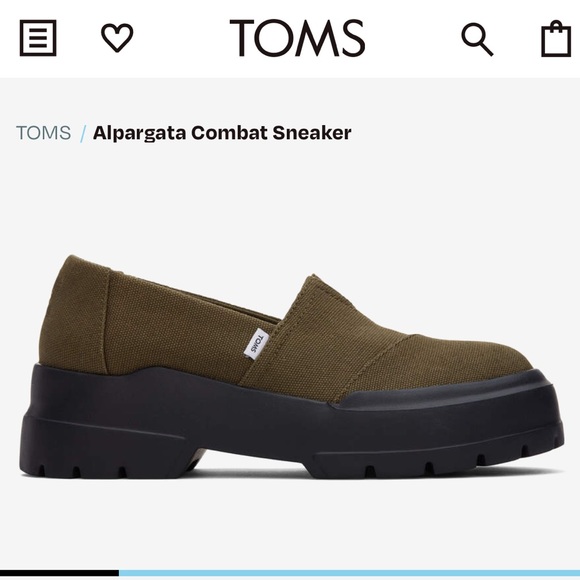 Toms Alpargata Combat Sneaker, olive green NWT - Picture 3 of 5